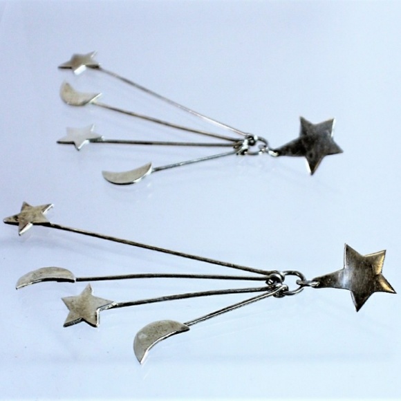 Vintage Sterling Mexico Celestial Dangle E… - Picture 5 of 10